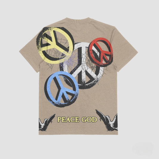 "Peace God" Brown T-shirt